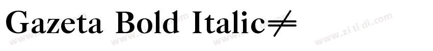 Gazeta Bold Italic字体转换